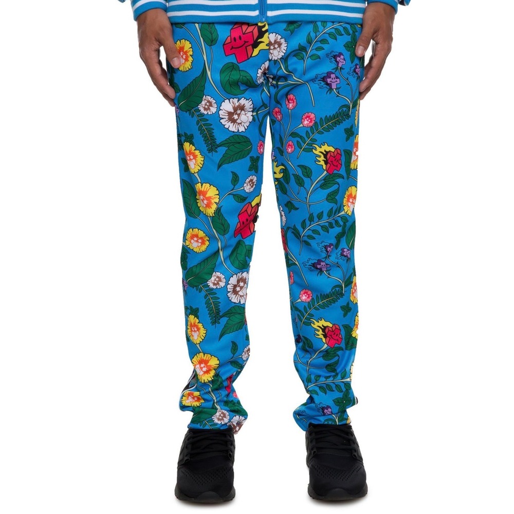 Pink Dolphin THE WAVE‎ SPORT TRACK PANTS IN VIBRANT FLORAL Men – Blue sz MD